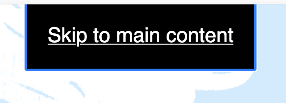 Skip link screenshot